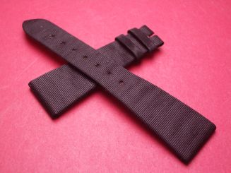 Breguet Lederarmband, mit Stoffüberzug, Breite: 21mm im Verlauf auf 14mm, Längen: Lochseite 105mm & Schließenseite 65mm, schwarz, ohne Schließe, GCU.8W4.RNNS 