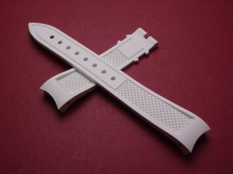 Breguet Kautschukarmband, Breite: 16mm im Verlauf auf 14mm, Längen: Lochseite 105mm & Schließenseite 60mm, weiß, ohne Schließe, GCU.564.8818.W 