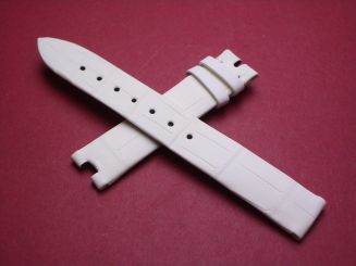 Breguet Lederarmband, Krokodil, Breite: 14mm, Zwischenbreite: 5,2mm, Längen: Lochseite 105mm & Schließenseite 65mm, creme, ohne Schließe, GCU.944.R/1.NWB 