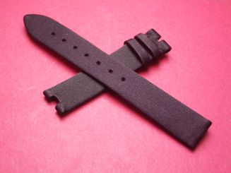 Breguet Lederarmband, mit Stoffüberzug, Breite: 14mm, Zwischenbreite: 5,0mm, Längen: Lochseite 105mm & Schließenseite 60mm, schwarz, ohne Schließe, 8928BR8D844DDOD 