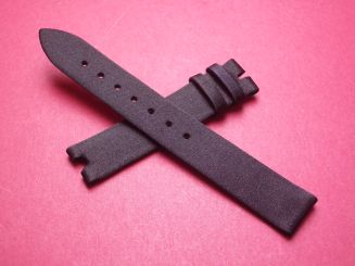 Breguet Lederarmband, mit Stoffüberzug, Breite: 14mm, Zwischenbreite: 4,6mm, Längen: Lochseite 105mm & Schließenseite 65mm, schwarz, ohne Schließe, GCU.844.R/1.NNB 