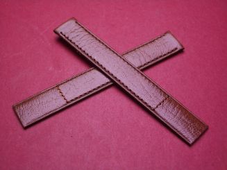 IWC Leder-Armband, Breite: 12mm, Längen: Lochseite 80mm & Schließenseite 80mm, Farbe: braun, ohne Schließe, (für Faltschließe) 