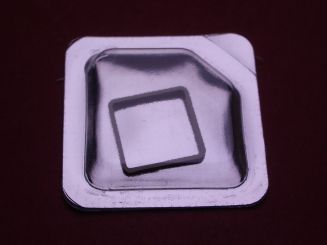 Cartier Höhenring, Messing, poliert, für Santos Carrée PM, Kal. 076 & techn. Ref. 1552 