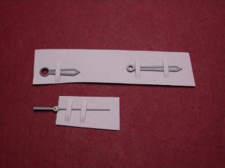 Cartier Zeigersatz, Stahl, schwarz oxidiert, für Santos 100 GM, techn. Ref. 2656, 2657, 2792 & 2819 