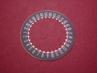 IWC Datumsscheibe, weiße Schrift auf schwarzem Grund, Außen-Ø 38,4mm, Innen-Ø 28,5mm, IWE06004 