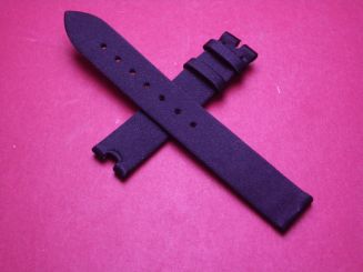 Breguet Lederarmband, mit Stoffüberzug, Breite: 14mm, Zwischenbreite: 5,0mm, Längen: Lochseite 105mm & Schließenseite 65mm, schwarz, ohne Schließe, 8928BR5W844DD0D 