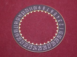 IWC Datumsscheibe, weiße Schrift auf schwarzem Grund, Datum bei der 6, für Fliegeruhr - die große Fliegeruhr, Ref. IW5004, IWA19556 