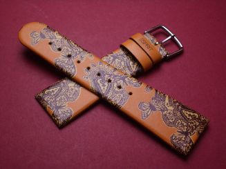 Esprit Leder-Armband, 25mm im Verlauf auf 20mm, Länge: Lochseite 120mm & Schließenseite 80mm, Farbe: orange/braun, mit Dornschließe 