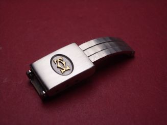 Cartier Faltschließe, Stahl, 10mm, mit Schließblech 10mm x 11,5mm 