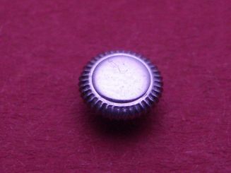 IWC Krone flach Stahl, Ø 5,55mm Höhe 2,6mm / 1,42mm, Gewinde 1,2mm 