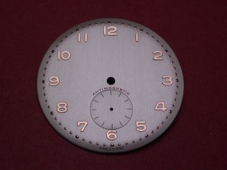 Peseux Zifferblatt für Kal. 320, Ø 31,6mm, silber mit roséfarbenen Inlays 