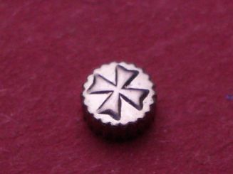 Vacheron Constantin Stahl Krone wasserdicht, Ø 2,95mm, Höhe 1,72mm, Gewinde 0,8mm, Tubus 1,5mm 