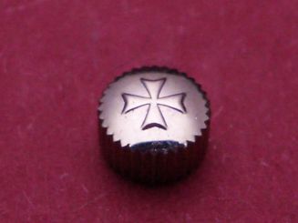 Vacheron Constantin Stahl Krone wasserdicht, Ø 3,98mm, Höhe 2,4mm, Gewinde 0,9mm, Tubus 2,0mm 