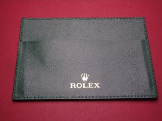 Rolex Leder-Etui, 4119209.05, strukturiert, hellgrün, 110mm x 84mm x 2,2mm 