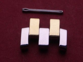 Tissot Verlängerungsglied, Stahl /Gold, 13mm mit Splint 