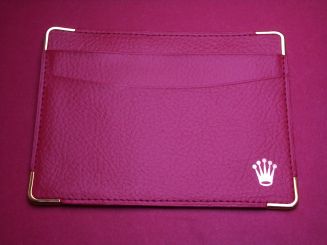 Rolex Leder-Etui, "ROLEX S.A. - GENEVE SUISSE 101.60.55", strukturiert, rot 