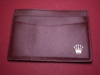 Rolex Leder-Etui, "MONTRES ROLEX S.A. - GENEVE SUISSE 0101.60.34", strukturiert, rot 