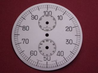 Breitling Stoppuhr-Zifferblatt Kurzzeitmesser, Kaliber: 21, Metall emailliert 