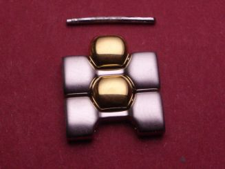 Tissot Verlängerungsglied, Stahl / Gold 14mm mit Splint 