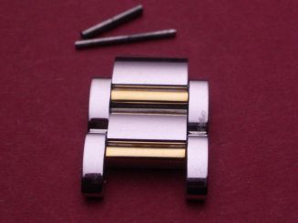 Maurice Lacroix Verlängerunsglied Stahl / Gold 13,9mm, mit Steg und Hülse 