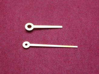 Rolex Uhren-Zeiger, gelb, für Kal. 1600, Längen: Stunde 7,5mm & Minute 11,7mm 