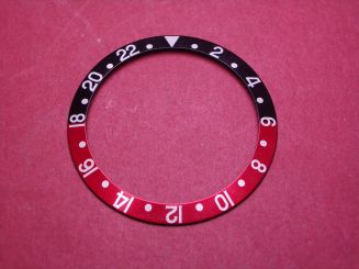 Rolex Coke Lünetteneinlage, schwarz/rot, für Ref. 16750 