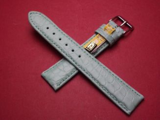 Louisiana Lederarmband, Krokodil, Breite: 19mm im Verlauf auf 16mm, Längen: 118mm & 77mm, Farbe: türkis matt 