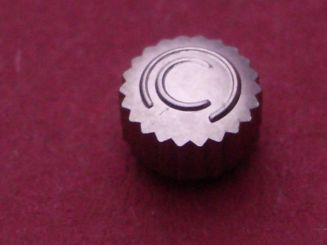Certina Krone Stahl, Ø 5,0mm, Höhe 2,7mm, Gesamthöhe 3,3mm Gewinde 0,9, Tubus 2,5 