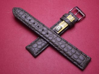 Louisiana Lederarmband, Krokodil, Breite: 18mm im Verlauf auf 16mm, Längen: 119mm & 78mm, Farbe: khaki-taupe matt 