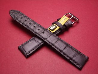 Louisiana Lederarmband, Krokodil, Breite: 18mm im Verlauf auf 16mm, Längen: 119mm & 78mm, Farbe: anthrazit matt 
