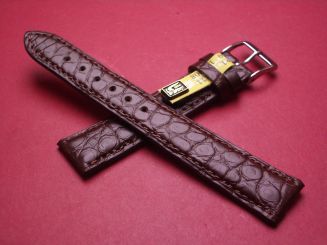 Louisiana Lederarmband, Krokodil, Breite: 18mm im Verlauf auf 16mm, Längen: 119mm & 78mm, Farbe: braun matt 