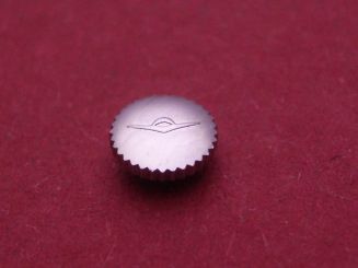 Movado Krone Stahl, Ø 5,0mm, Höhe 2,3mm / 1,6mm, Gewinde 0,9mm, Staubgeschützt 