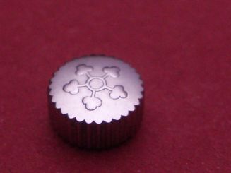 Uhrenkrone Stahl, Ø 5,3mm, Höhe 2,8mm, Gewinde 0,9mm, Tubus 2,5mm 