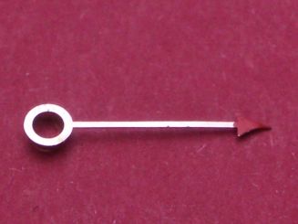 Movado Datumszeiger Stahl mit roter Spitze, Loch-Ø 165, Länge ca. 11,8mm 