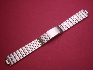 Eterna Armband Stahl mit Faltschließe, Bandbreite am Gehaüse 15,1mm und an der Schließe 12,6mm , Bandlänge: ca 148mm im geschlossenen Zustand, ohne Anchlußglied 