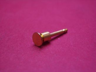 Cartier Stopp-Drücker für Weckerwerk, Gelbgold, Ø 5,2mm, Länge 17mm 