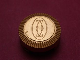 Cartier Batteriefachabdeckung, gelb, Ø 17,76mm, Höhe 7,3mm 