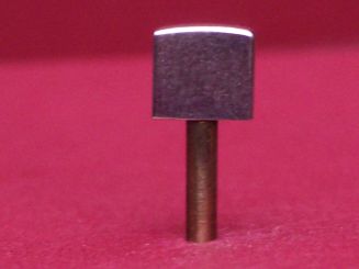 Uhren Chronographen-Drücker Stahl Breite Drücker 6,1mm, Ø-Stift 1,9mm, Gesamthöhe 14,9mm, Höhe Drücker 5,5mm, Stärke 2,3mm 