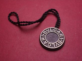 Bulgari Hang-Tag, Ø 12,4mm, schwarz 