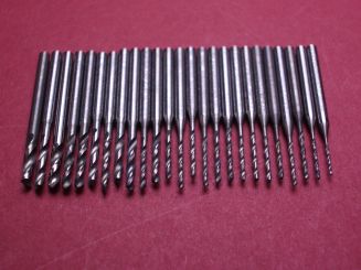 Hartmetallbohrer-Set mit Schaft (0,9 - 2mm) 