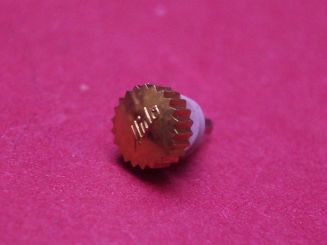 Mido Krone für Ocean Star, Stahl doublé, Ø 4,5mm, Höhe 1,8mm, mit Dichtung und A-Welle, Gesamthöhe 6,0mm, NOS (New Old Stock) 