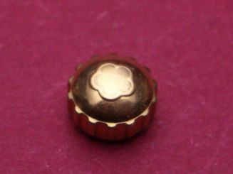 Titoni Krone doublè,  Ø 4,45mm, Höhe 2,6mm, Tubus 2mm, Gewinde 0,9mm 