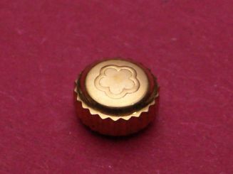 Titoni Krone doublè,  Ø 5,5mm, Höhe 6,2mm / 3,3mm, Tubus 2,5mm, Gewinde 0,9mm 