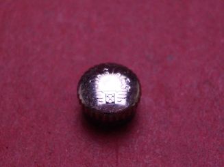 Longines Krone, Stahl/gebläut, Ø 5,1mm, Höhe 3,2mm, NOS (New Old Stock) 