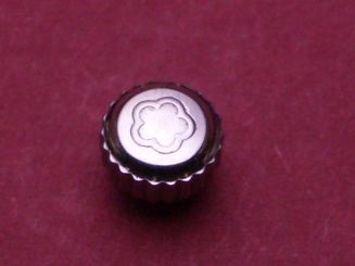 Titoni Krone stahl,  Ø 5,45mm, Höhe 6,4mm / 3,05mm, Tubus 2,5mm, Gewinde 0,9mm 