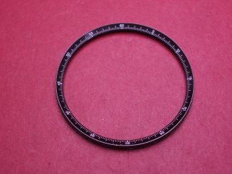 IWC Lünetteneinlage, Stahl, Außen-Ø 38,2mm, Innen-Ø 34,0mm, schwarz 