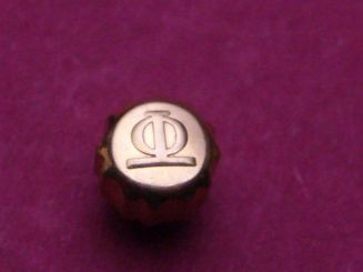 Baume & Mercier Uhren Krone in doublè verschraubt, Ø 4,6mm, Höhe 6,5mm / 2,95mm, Gewinde 0,9mm 