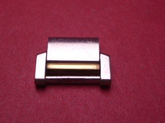 Cartier Anschluss-Glied, Stahl/Gold, 15mm, für Tank Francaise, gebraucht 