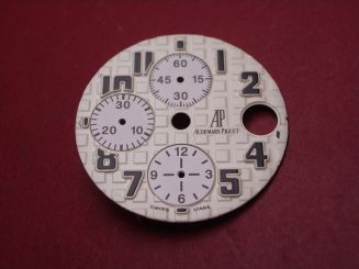 Audemars Piguet Zifferblatt, Ø 29,1mm, für Royal Oak Offshore Chronograph Automatik, schwarz/weiß, gebraucht 