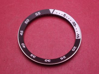 IWC Lünette, Stahl, Index schwarz/weiß, für IW3719 